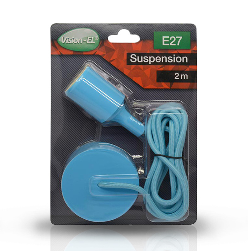 suspension-douille-silicone-e27-bleu-cC3A2ble-2m